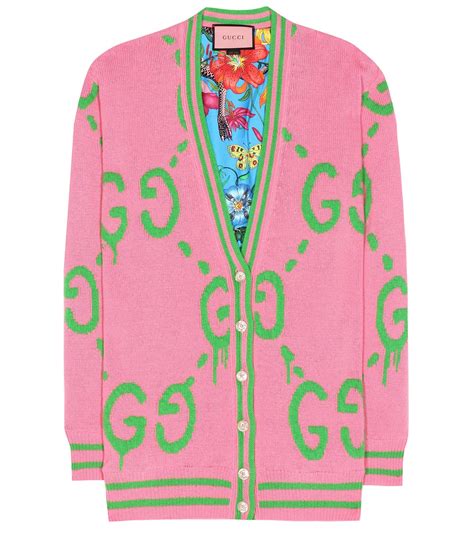 gucci pink button down|Gucci cardigan women.